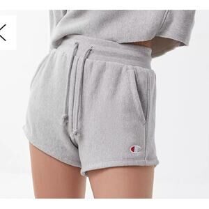 Champion x Urban Outfitters Drawstring Gray Fleece Shorts Reverse Weave 3” XS